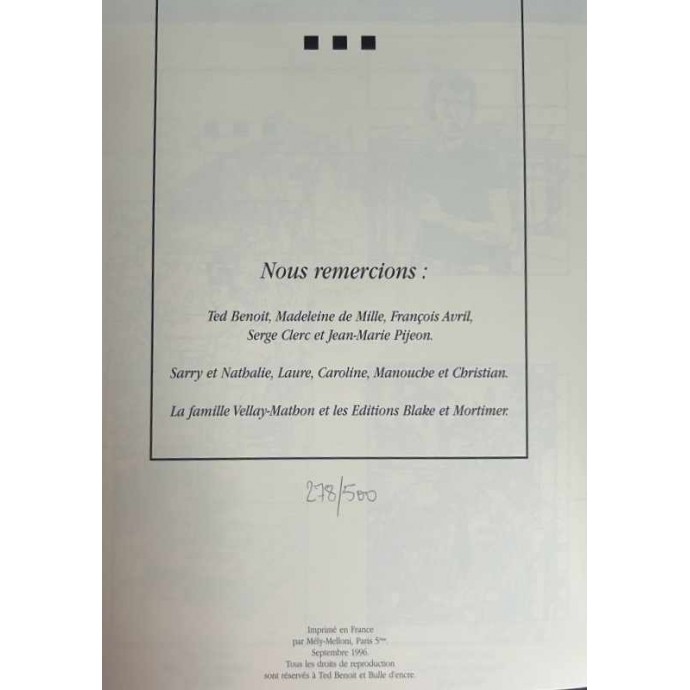 Ted Benoit - L'affaire Ted Benoit - Catalogue - TL 1996 - 2