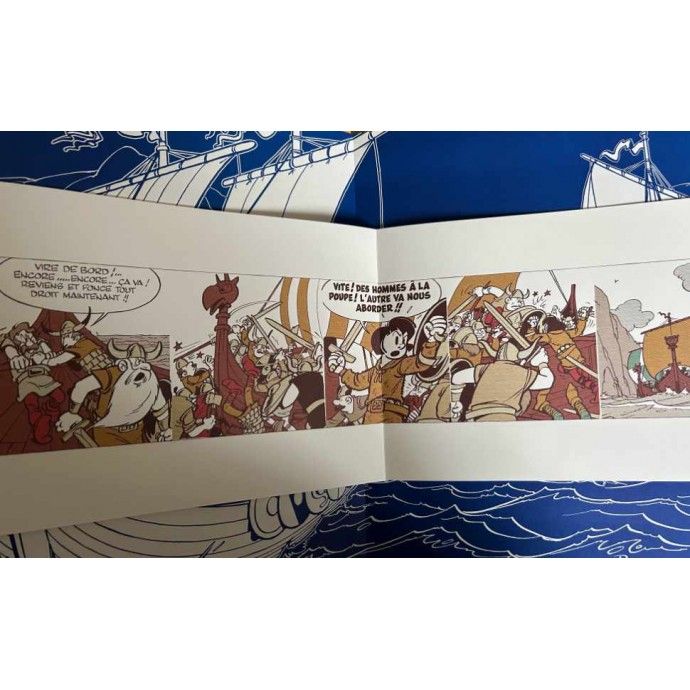 Johan et Pirlouit - Le Serment des Vikings - TL 2012 Golden Creek + ex libris + poster + 2 bleus avec film - 2