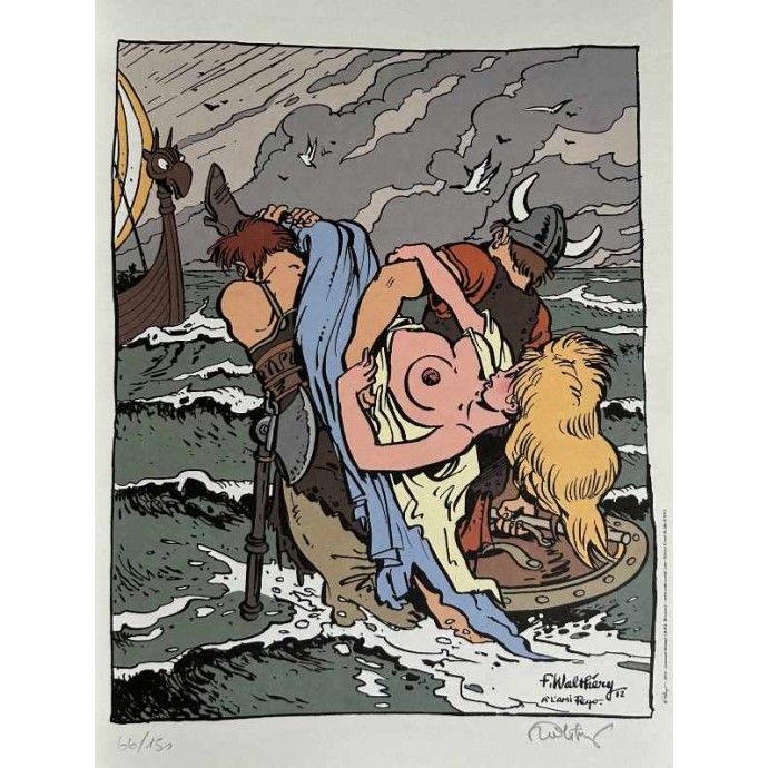Johan et Pirlouit - Le Serment des Vikings - TL 2012 Golden Creek + ex libris + poster + 2 bleus avec film - 3
