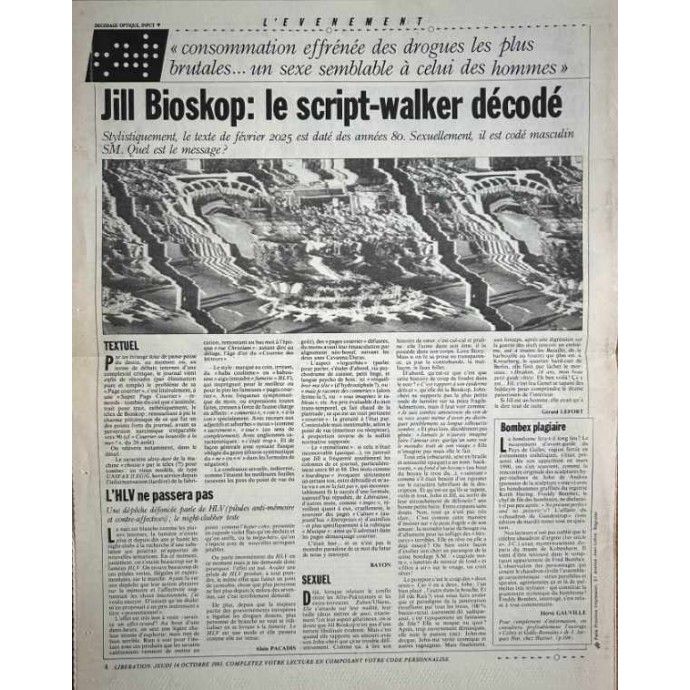 Nikopol - 2. La Femme piège - Bilal - EO 1986 + journal Libération - 3