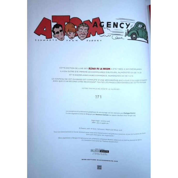 Atom Agency - Les Bijoux de la Bégum - Version DeLuxe avec Lithographie - TL 2018 - BlackandWhite - 6
