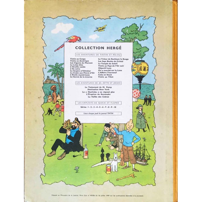 Tintin au pays de L'Or noir - B24 1958 TTBE - 2