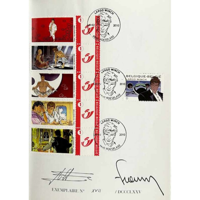 Largo Winch - le Mariage de Largo "Version Luxe" - TT 2010 signés + timbres - 2