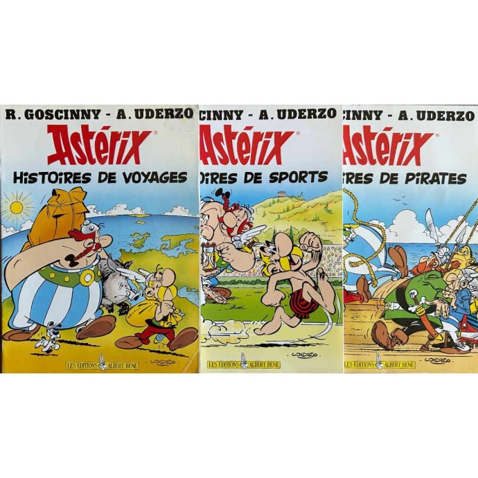 Astérix - Histoires de Voyages, Sports, Pirates - Les 3 tomes Pub Total 1992 - 1