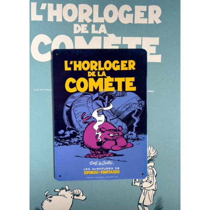 Spirou et Fantasio - L'horloger de la comète - TL 2019 + sérigraphie + plaque en métal - BlackandWhite - 4