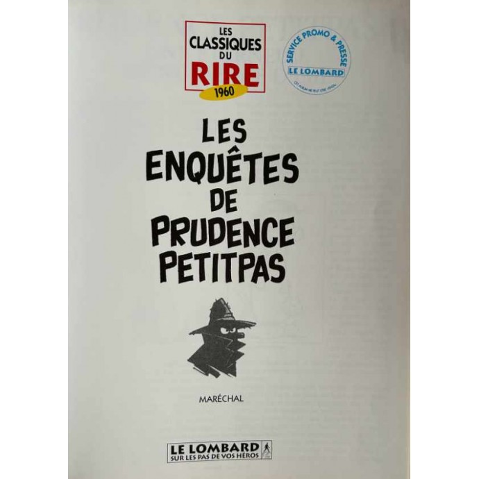 Les Enquêtes de Prudence Petitpas - Les Classiques du Rire 1960 - EO 1995 - 2
