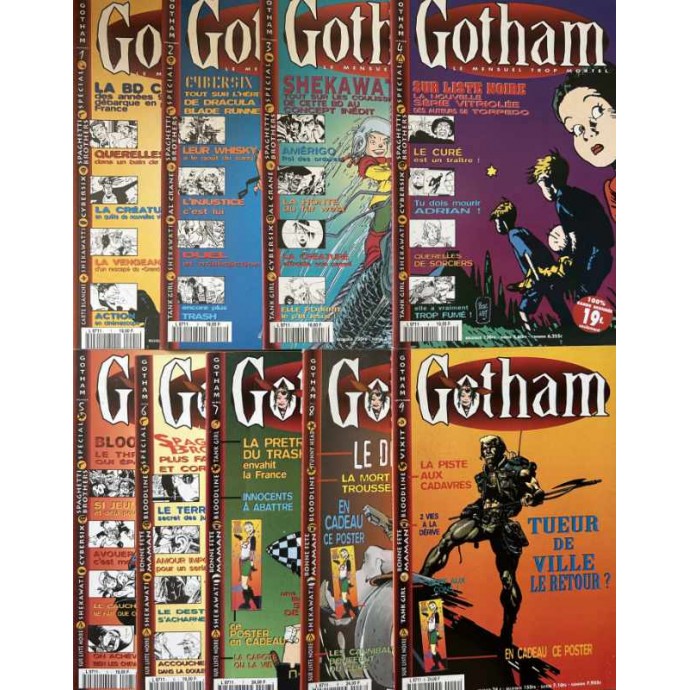Gotham - Revues Mensuelles - Série complète T1 à T9 - 1995 à 1996 - 1