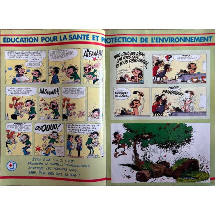 Gaston - Heu-reux! Facile il est à la C.R.J. - Pub Croix Rouge -1984 - 2