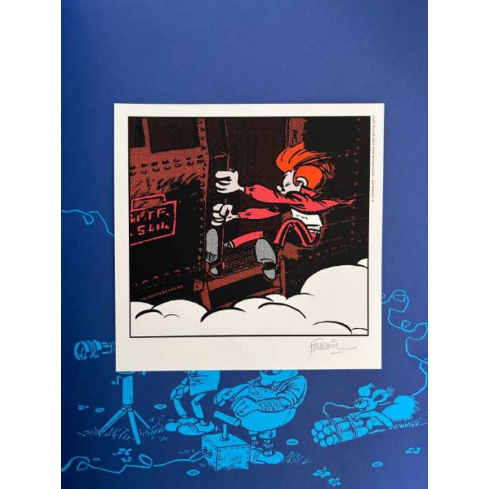 Spirou et Fantasio - Du Glucose pour Noémie - TL 2017 + ex-libris + sérigraphie + calque + album storyboard - BlackandWhite - 3