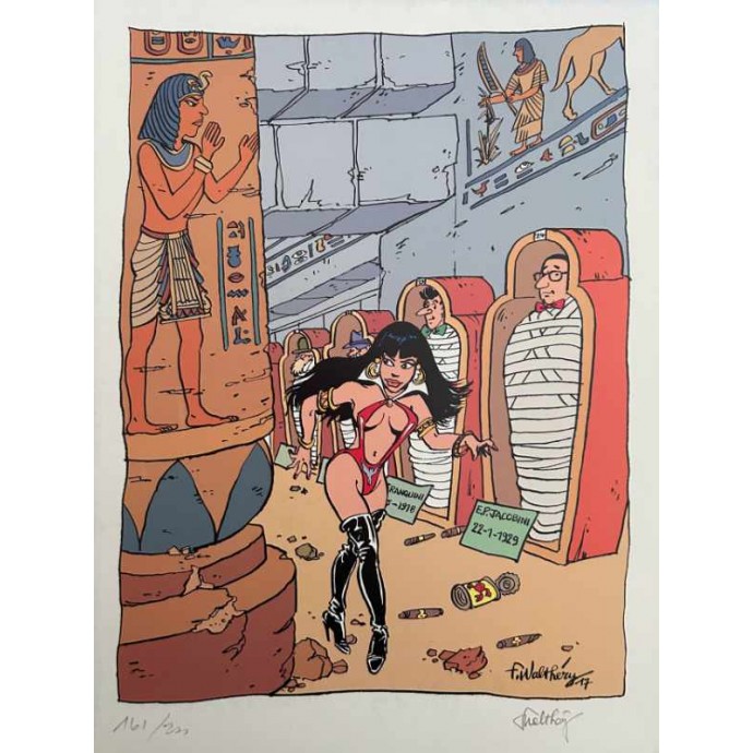 Blake et Mortimer - Le Mystère de la Grande Pyramide II - TL 2017 Golden Creek + PLV + 2 bleus + bonus ex libris Walthéry - 2