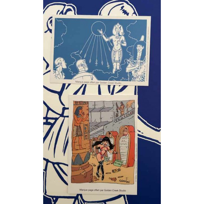 Blake et Mortimer - Le Mystère de la Grande Pyramide II - TL 2017 Golden Creek + PLV + 2 bleus + bonus ex libris Walthéry - 6