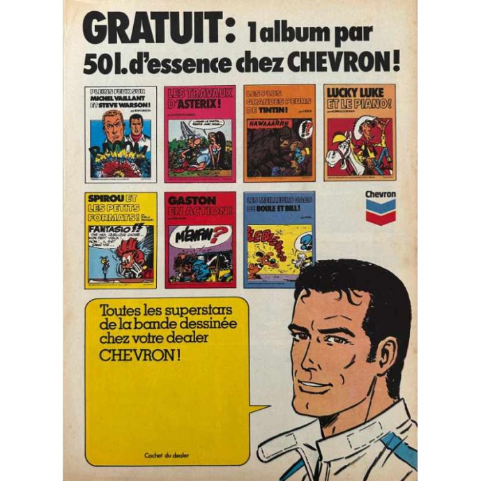 Michel Vaillant - Pleins feux sur Michel Vaillant et Steve Warson - Pub Chevron -1976 - 2