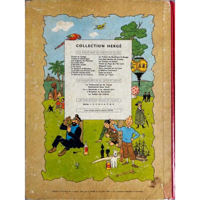 Tintin - Le Crabe aux Pinces d'Or - B29 1960 - 2