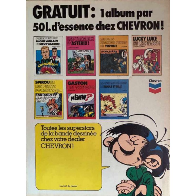 Gaston en action - Pub Chevron -1976 - 2