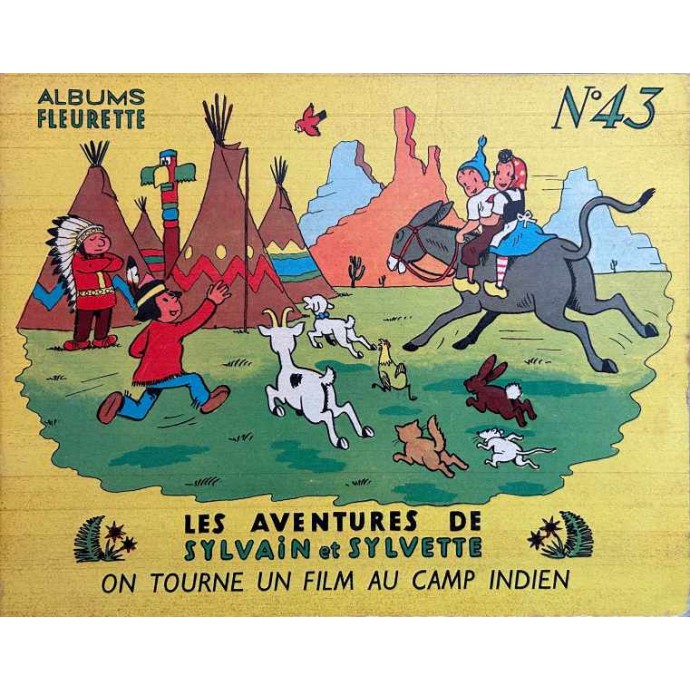 Sylvain et Sylvette - n°43 On tourne un film au camp indien - 1ère série 1960 - 1