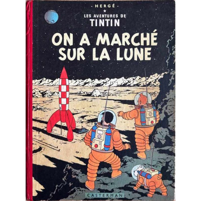 Tintin - On a marché sur la lune - EO 1954 B10 (rare) - 1
