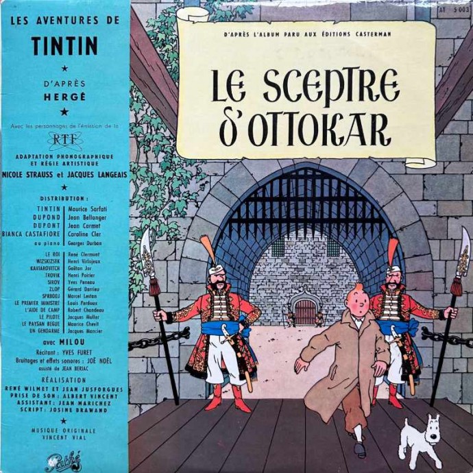 Tintin - Le Sceptre d'Ottokar - Disque vinyle 25cm/33 tours - 1962 - 1