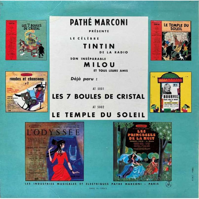 Tintin - Le Sceptre d'Ottokar - Disque vinyle 25cm/33 tours - 1962 - 2