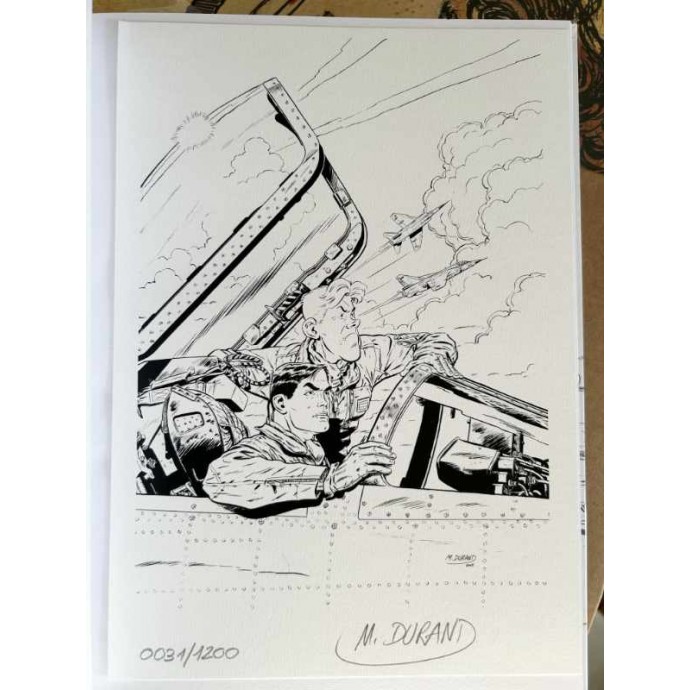 Tanguy et Laverdure - Menace sur Mirage F1 - TL N/B 2016 + ex-libris - 2