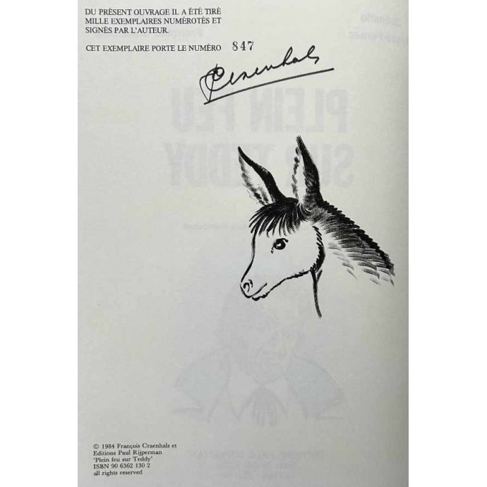 Pom et Teddy - Plein feu sur Teddy - TL 1984 signé + Dédicace Craenhals - 2