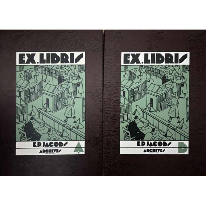 Jacobs - 2 Portfolios Ex-Libris Blake et Mortimer Archives internationales A et B - TL 1991 - 1