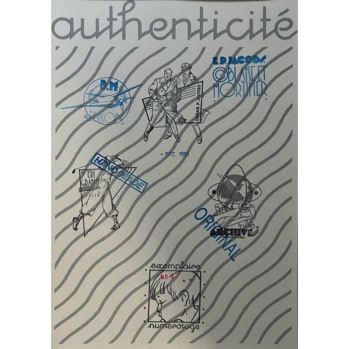 Jacobs - 2 Portfolios Ex-Libris Blake et Mortimer Archives internationales A et B - TL 1991 - 5