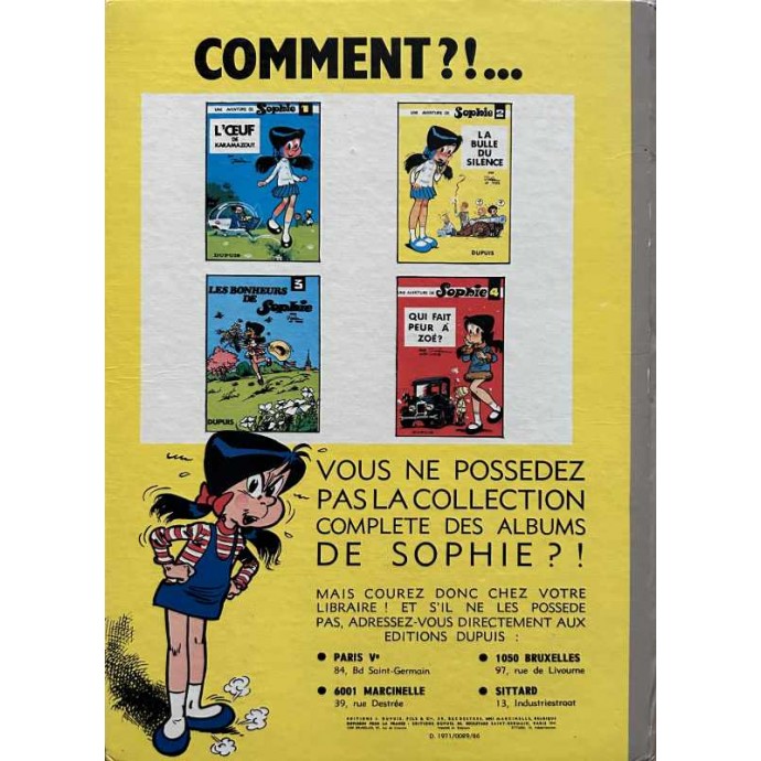 Sophie - 5. Sophie et le rayon KA - EO 1971 - 2