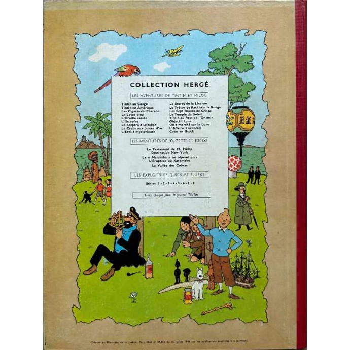 Tintin - L'île noire - B26 1958 - 2