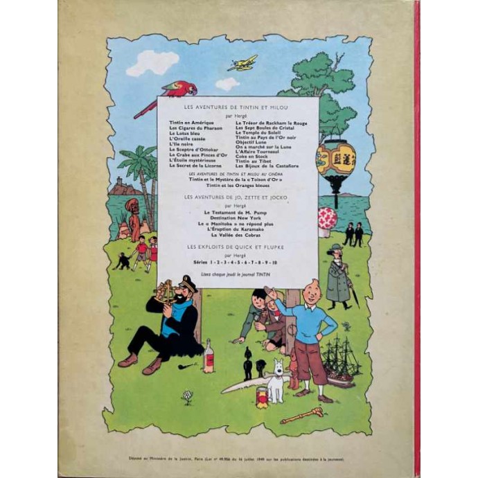 Tintin - L'île noire - EO 1966 B36 - nouvelle version - couv. mate - 3