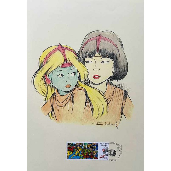 Yoko Tsuno - 13. Les archanges de Vinéa - EO 1983 + ex libris avec timbre - 2