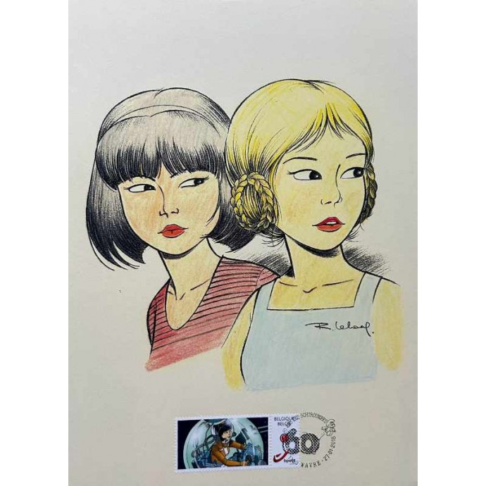 Yoko Tsuno - 19. L'or du Rhin - EO 1993 + ex libris avec timbre - 2