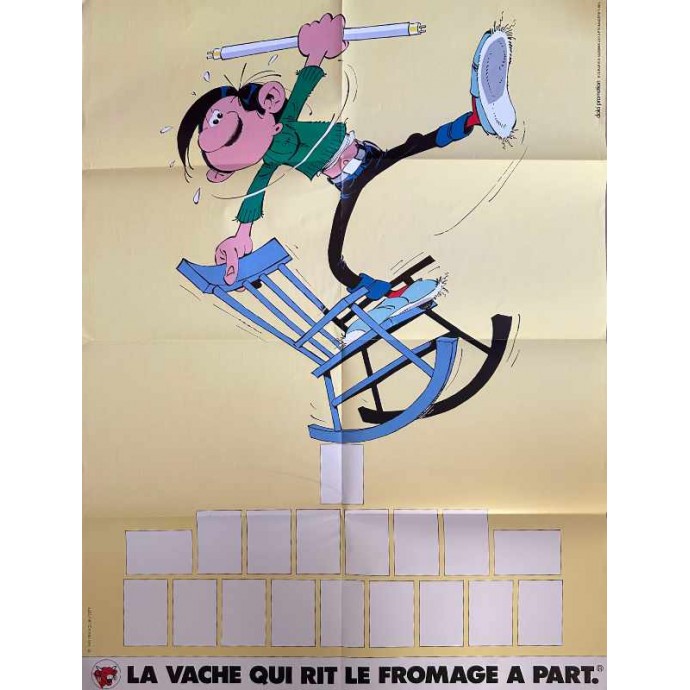 Gaston - Lagaffe qui rit - Pub "La vache qui rit" - 1985 + Poster - 2