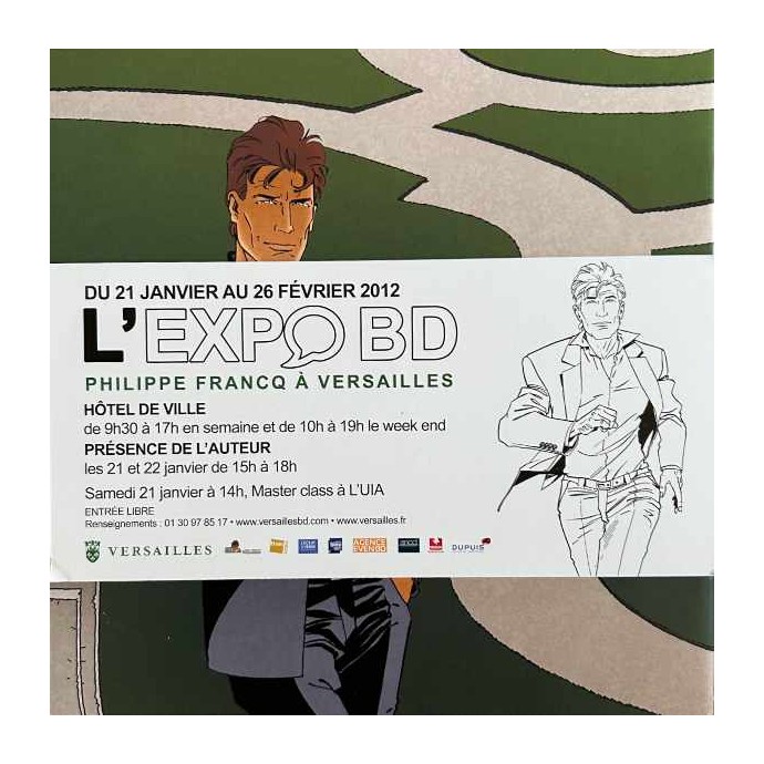 Philippe Francq - Largo Winch - Catalogue Expo BD à Versailles 2012 + invitation - 2