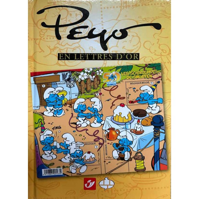Peyo en lettres d'Or - TL 2008 + timbres - 1
