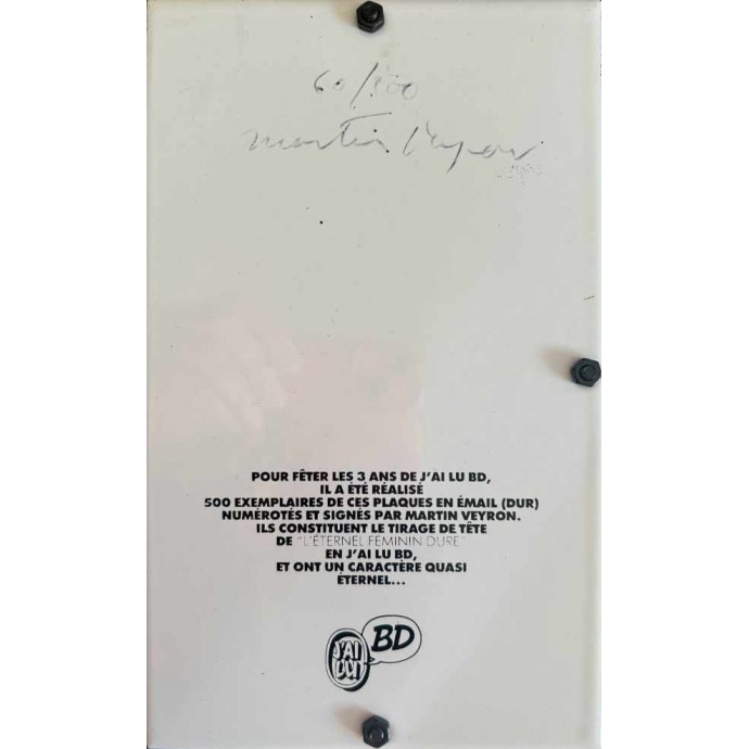 Bernard Lermite - L'éternel féminin dure (J'ai lu) - TT 1989 plaques en email - 2