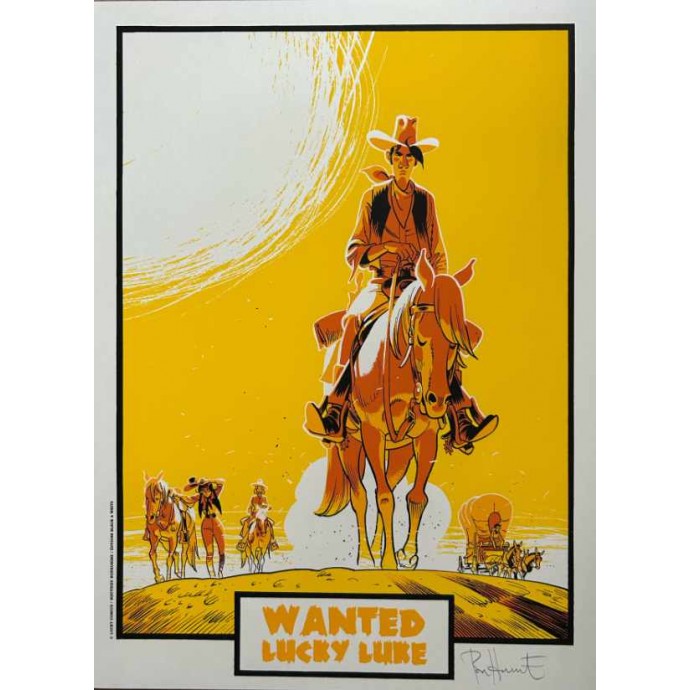 Lucky Luke - Wanted Lucky Luke - TT 2021 + livret + 4 sérigraphies + poster - BlackandWhite - 4