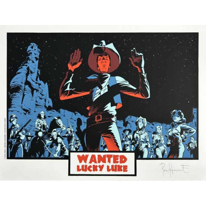 Lucky Luke - Wanted Lucky Luke - TT 2021 + livret + 4 sérigraphies + poster - BlackandWhite - 5