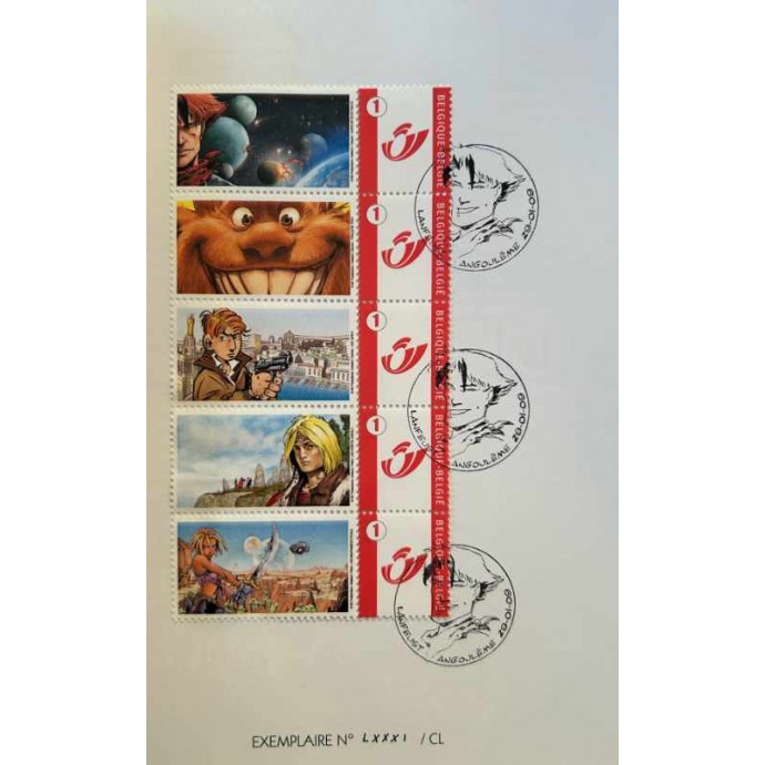 Arleston Univers - TT 2009 signé + calque + timbres - 2