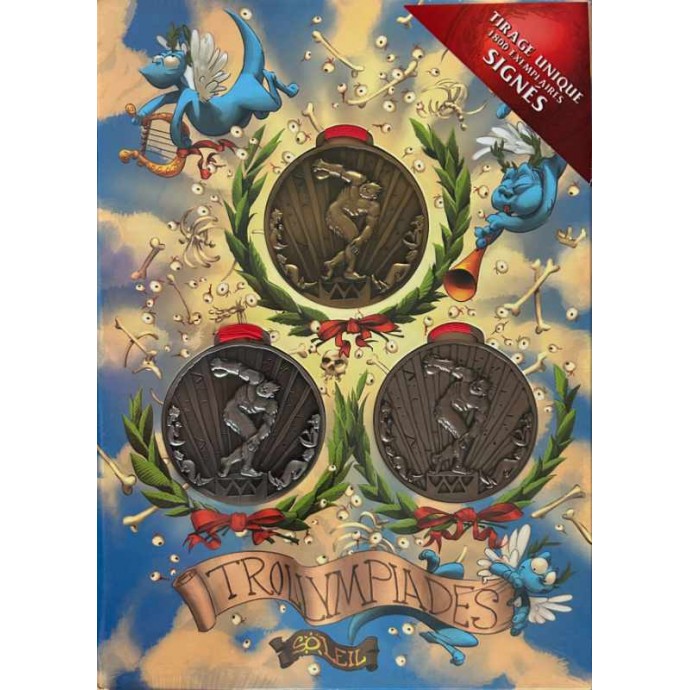 Trolls de Troy - Trollympiades  - Coffret avec les 3 médaille Or, Argent, Bronze - TL 2008 + ex-libris signé - 1