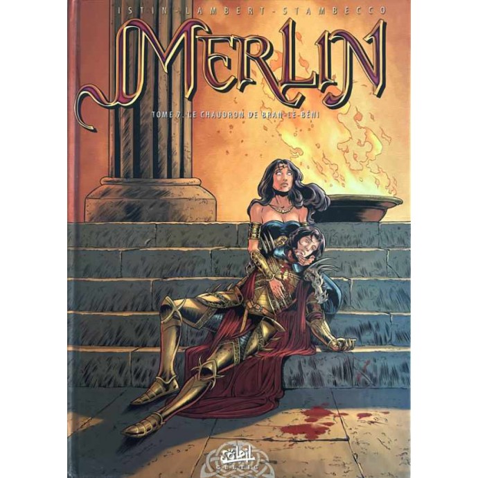 Merlin - 7. Le Chaudron de Bran-Le-Béni - EO 2005 + album noir et blanc - 1