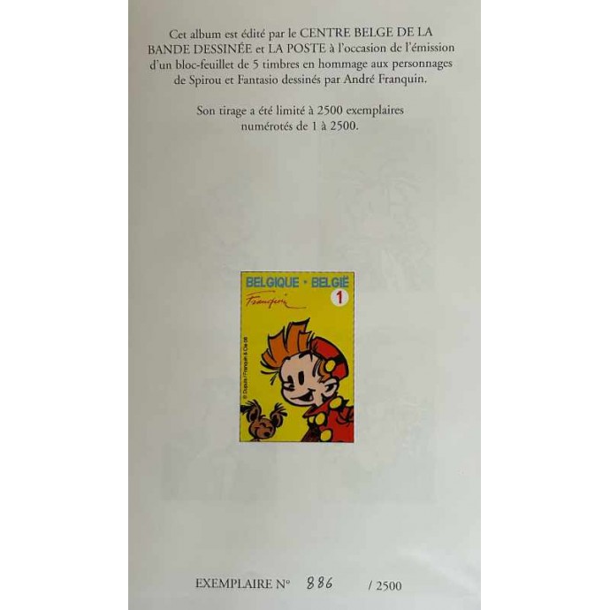 Spirou et Fantasio - Franquin avec adresse - TL 2008 + timbres - 3
