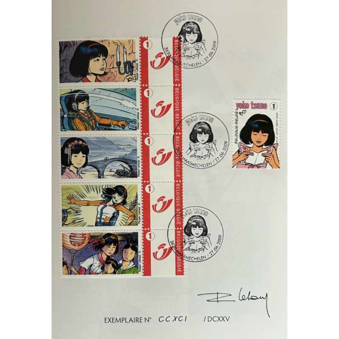Yoko Tsuno - Missives spatiales - TT 2009 + timbres + calque - 2