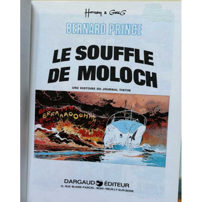 Bernard Prince - 10. Le souffle du Moloch - EO 1976 - 2