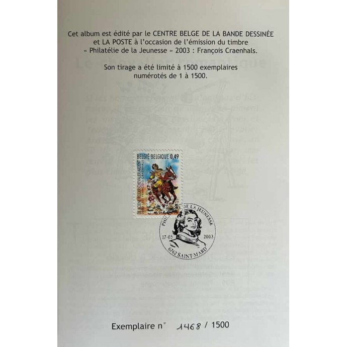 Craenhals - Lettres de noblesse - TL 2003 + timbre Chevalier Ardent - 2