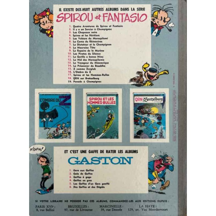 Spirou et Fantasio - 19. Panade à Champignac - EO 1969 - 2