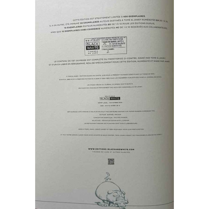 Spirou et Fantasio - L'horloger de la comète - TL 2019 + sérigraphie + plaque en métal - BlackandWhite - 5