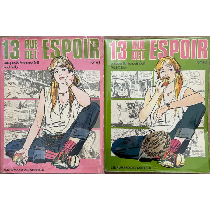 Gillon - 13 rue de l'espoir - Tomes 1 et 2 - EO 1981/1982 + 2 marque-pages "strip" - 1
