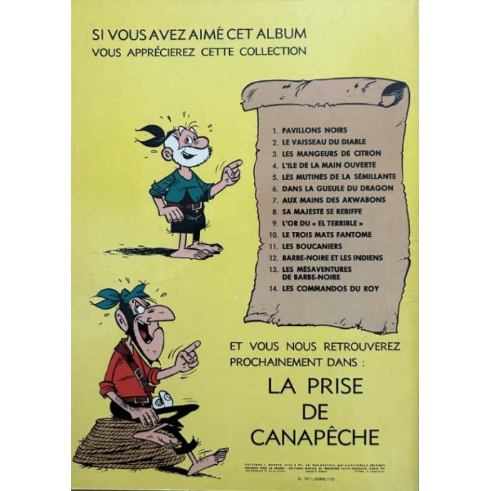 Vieux Nick - 15. Barbe Noire Aubergiste - EO 1971 - TTBE - 2