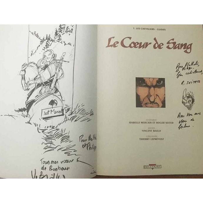Coeur de Sang - Les chevaliers guides - EO 1995 + Dédicaces - 2