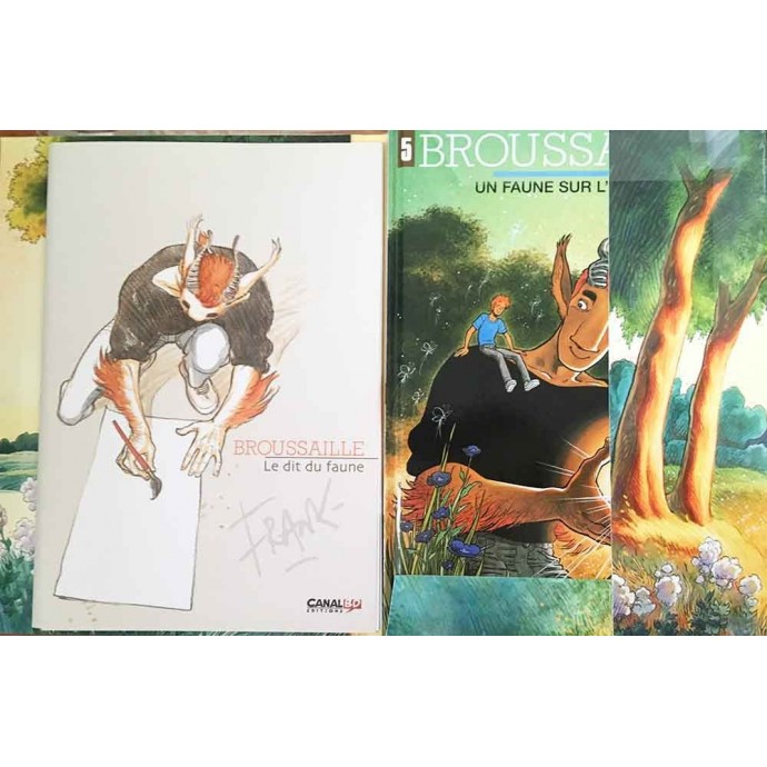 Broussaille - Un Faune sur l'épaule -TL 2003 + Portfolio- CanalBD - 2